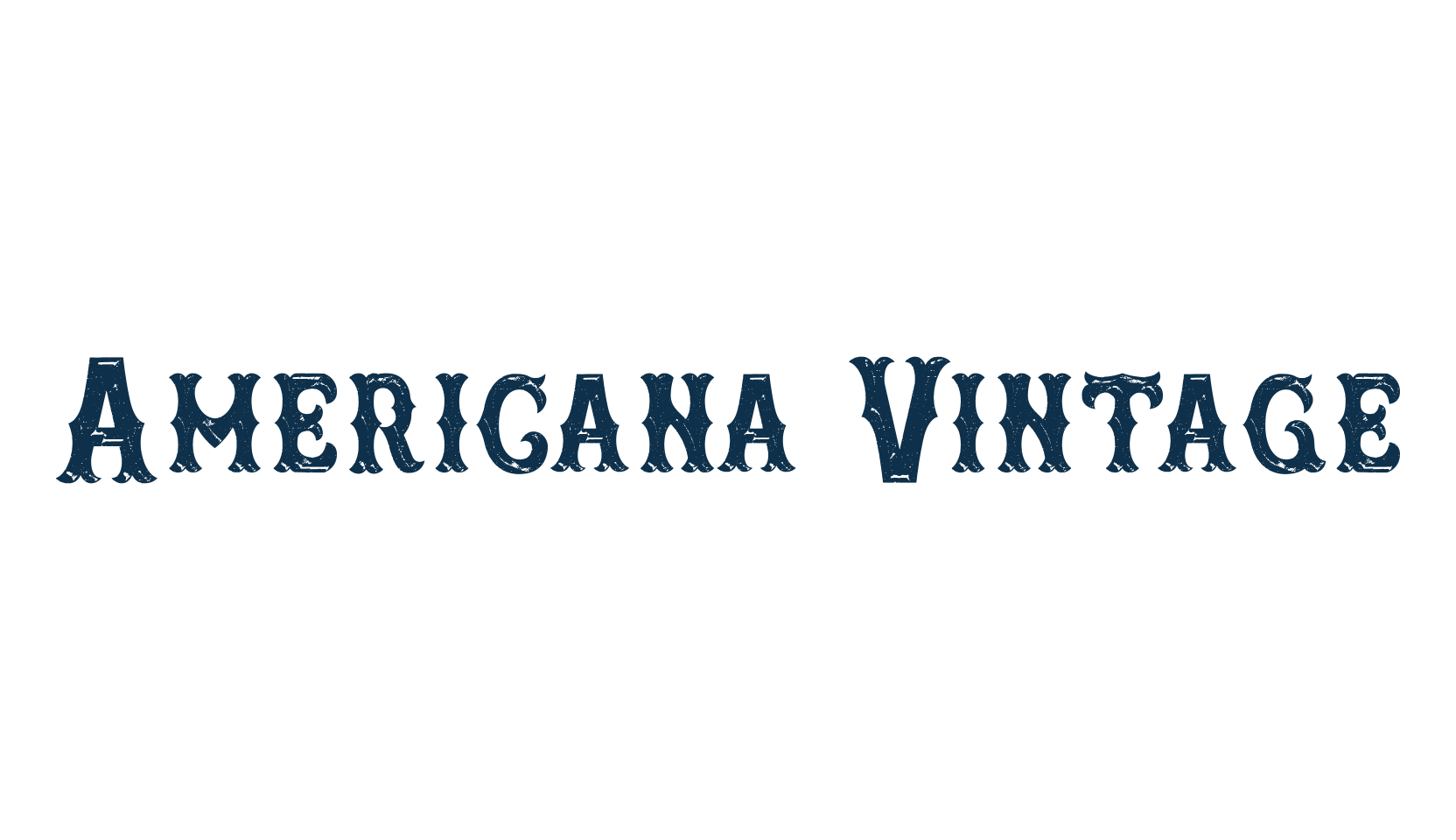 Americana Vintage, fancy western decorative font preview