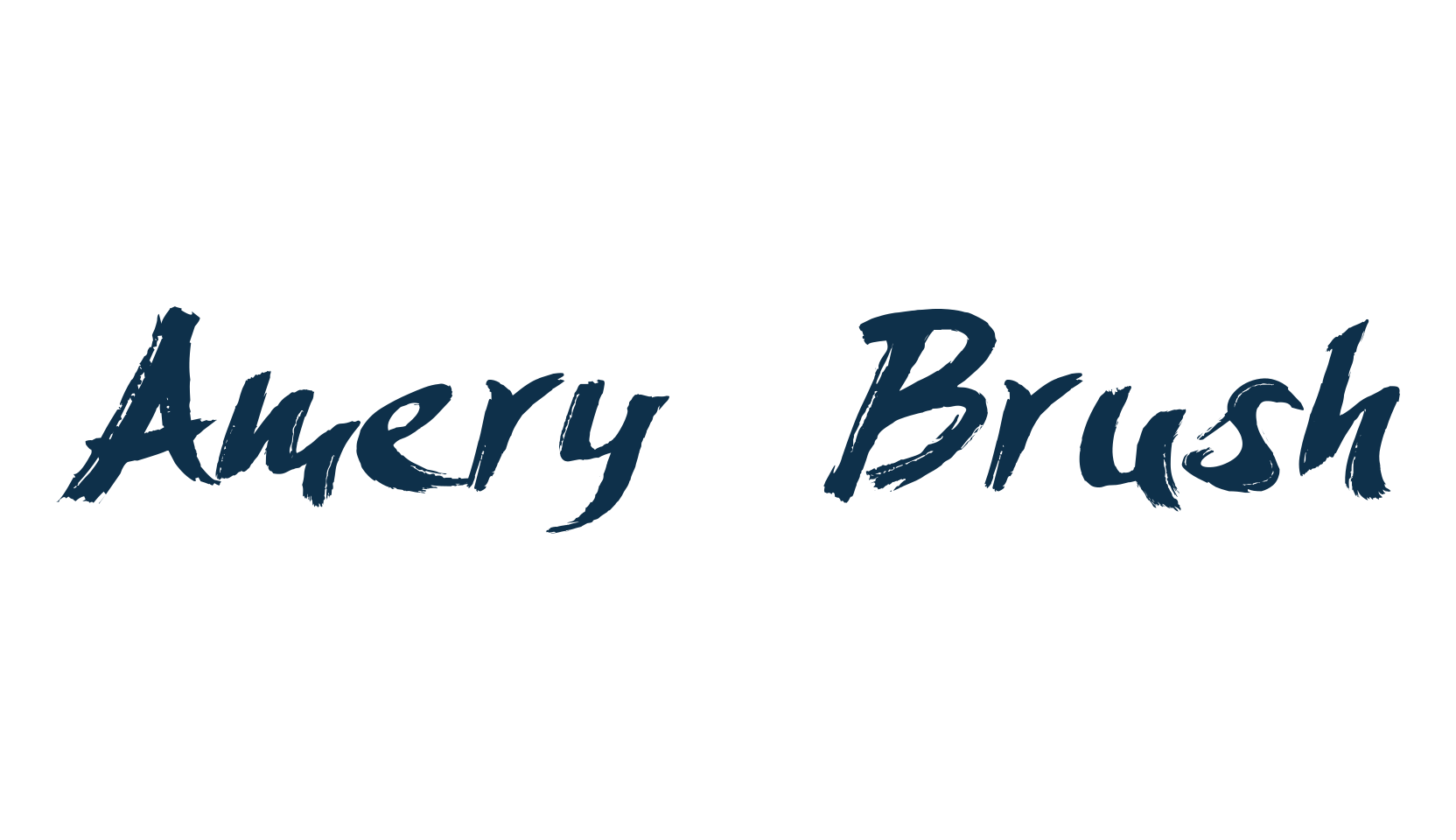 Amery Brush, brush font preview