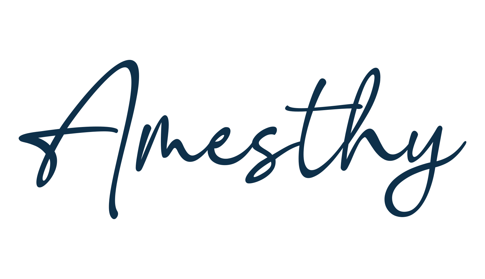 Amesthy, handwriting font preview
