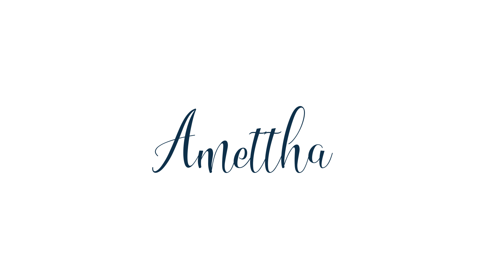 Amettha, handwriting font preview