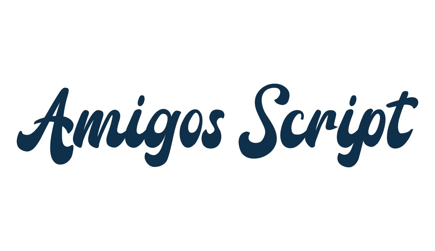Amigos Script, old school font preview