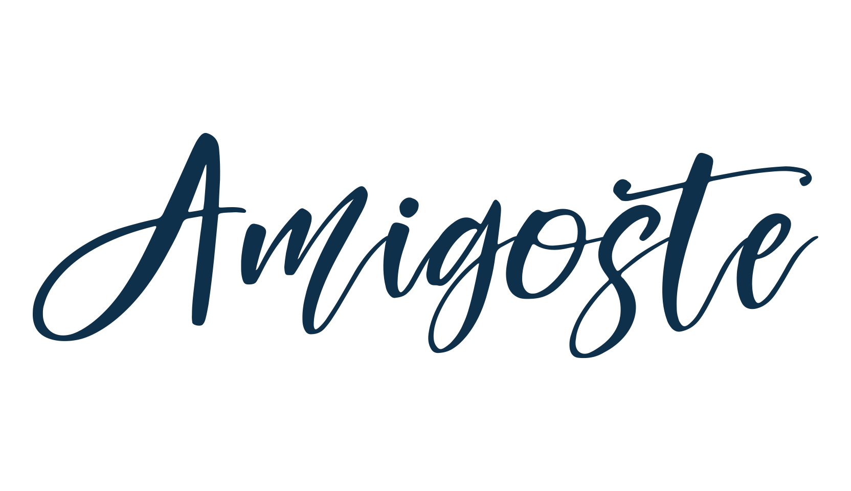 Amigoste, script calligraphy fancy decorative font preview