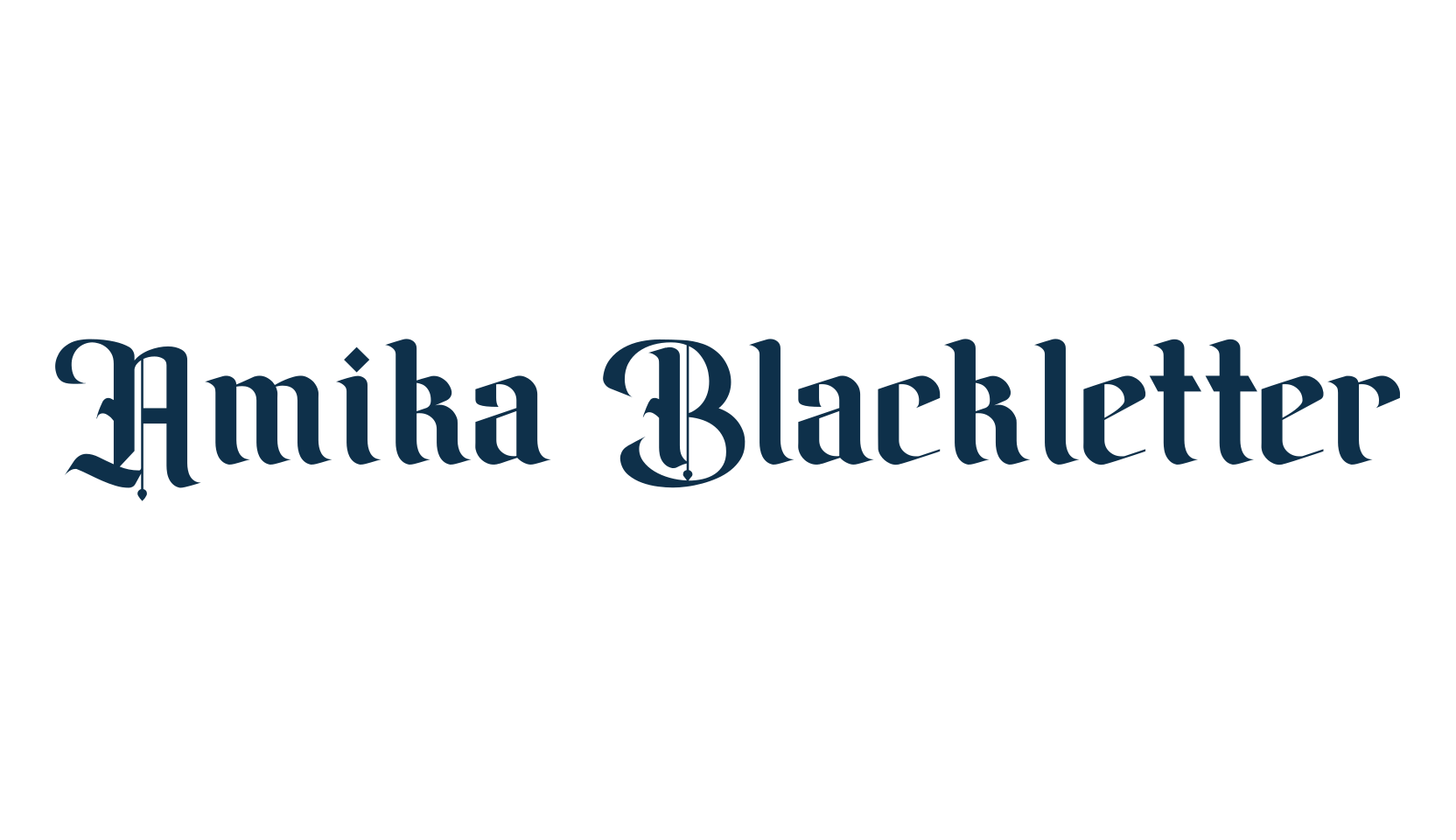 Amika Blackletter, gothic medieval font preview