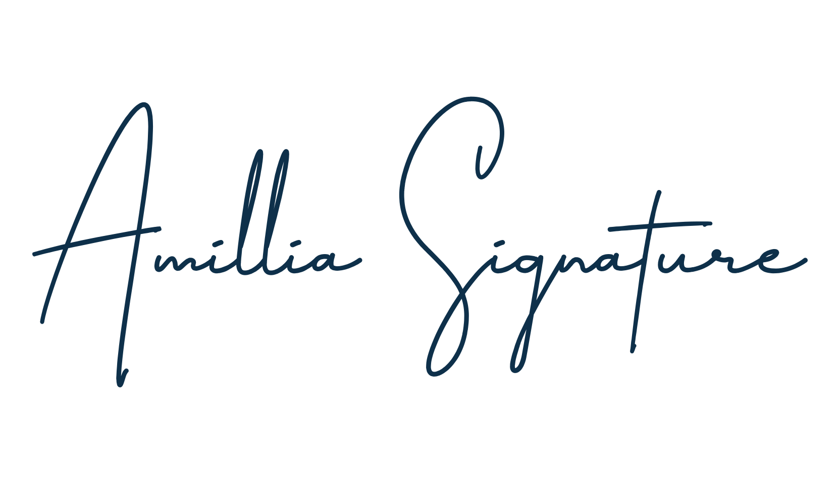 Amillia Signature, handwriting font preview