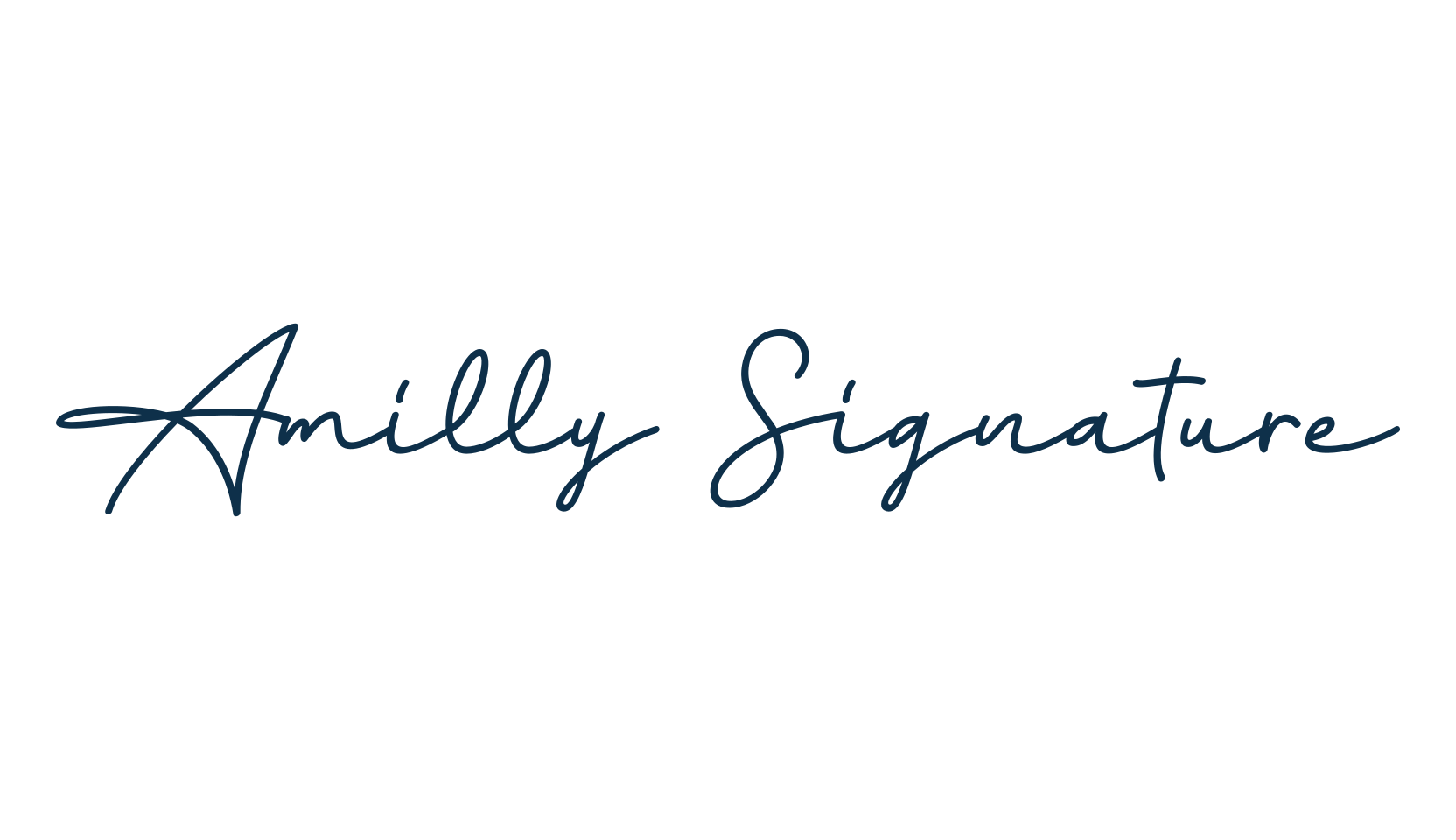 Amilly Signature, script handwritten fancy decorative calligraphy font preview