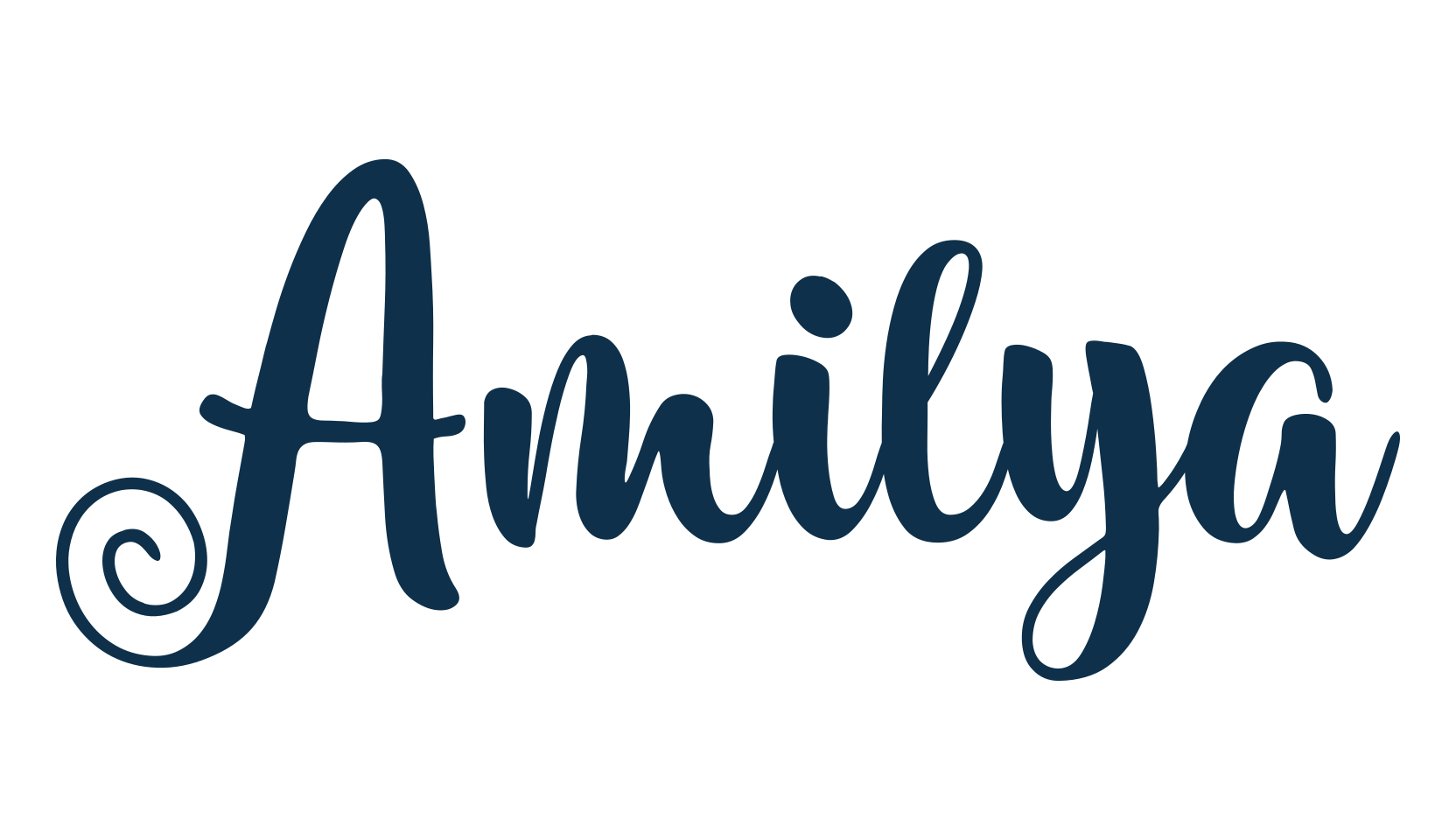Amilya, calligraphy font preview