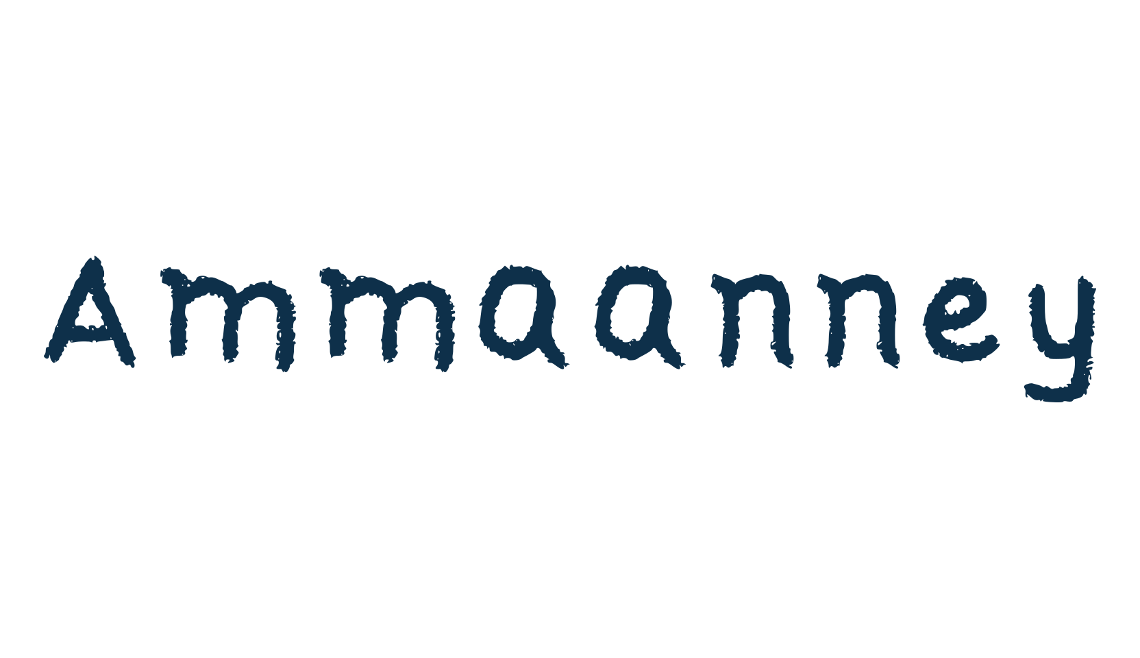 Ammaanney, script brush fancy decorative calligraphy font preview