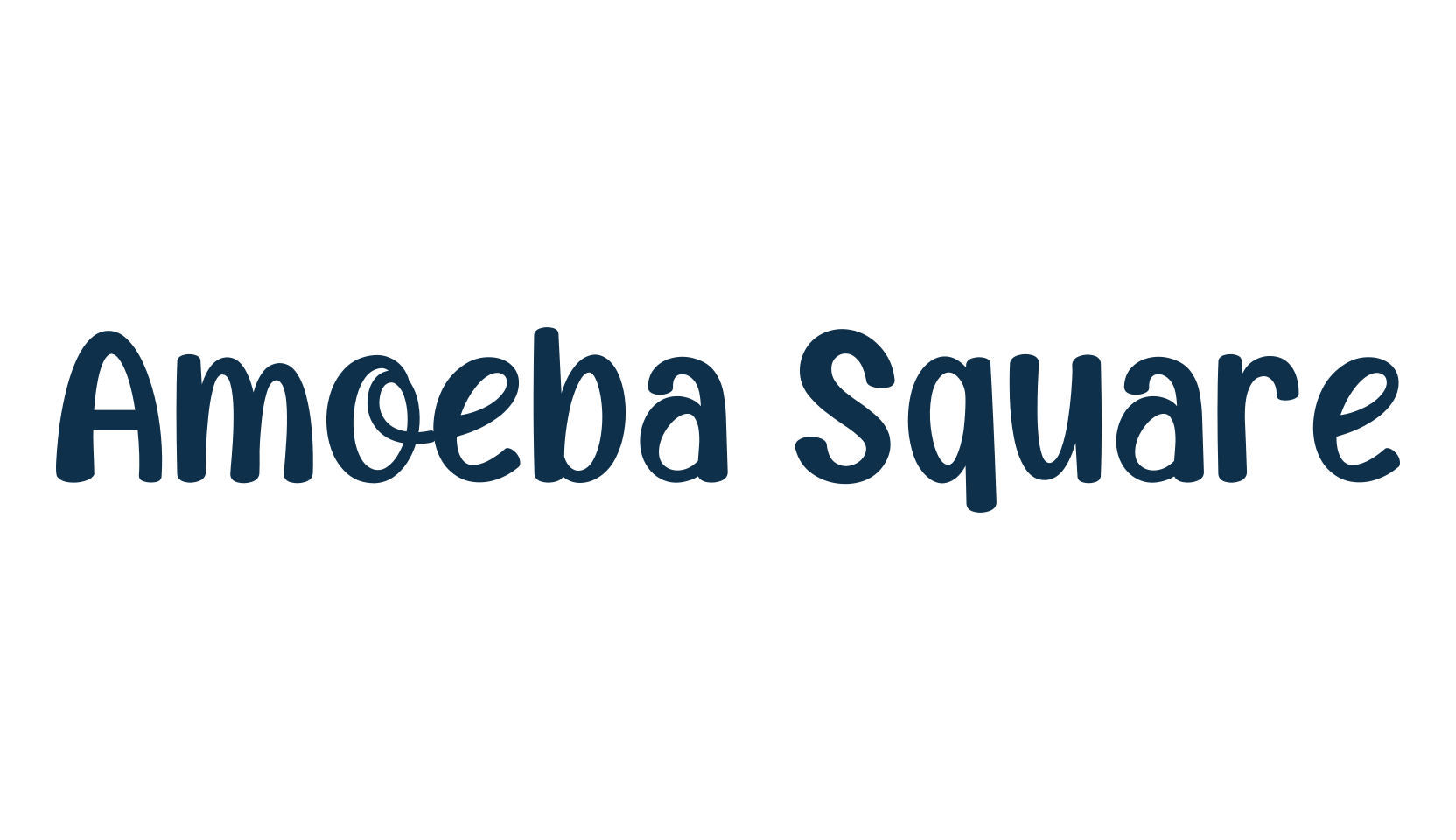 Amoeba Square, fancy various decorative script calligraphy font preview