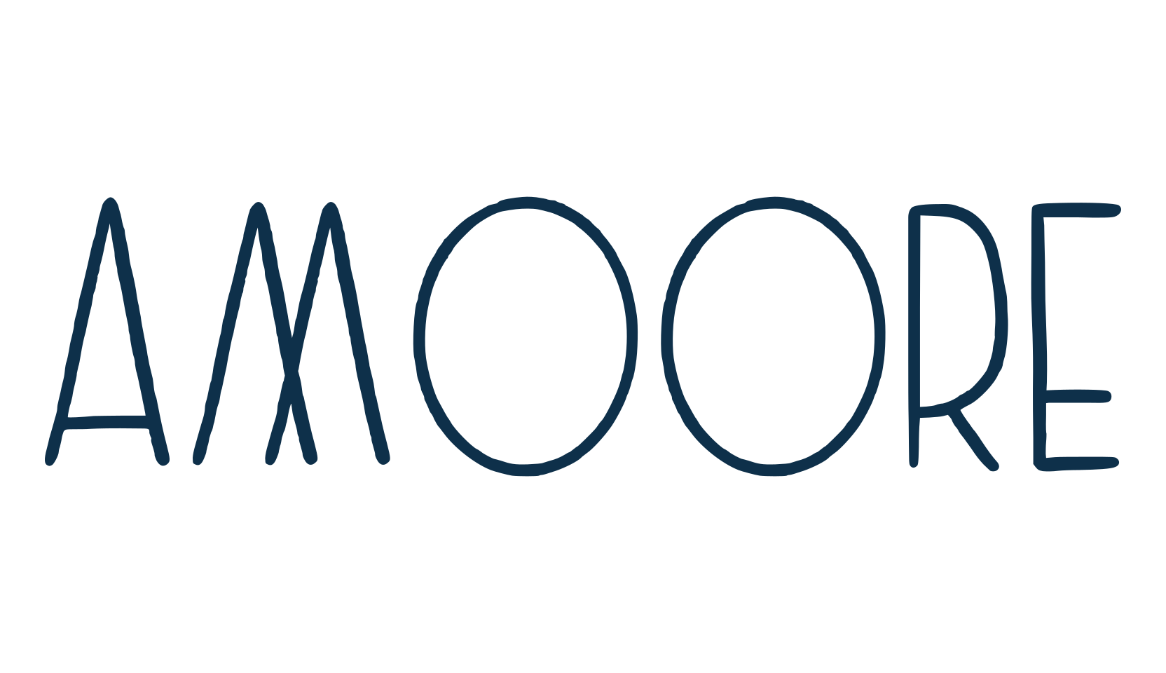 Amoore, retro font preview