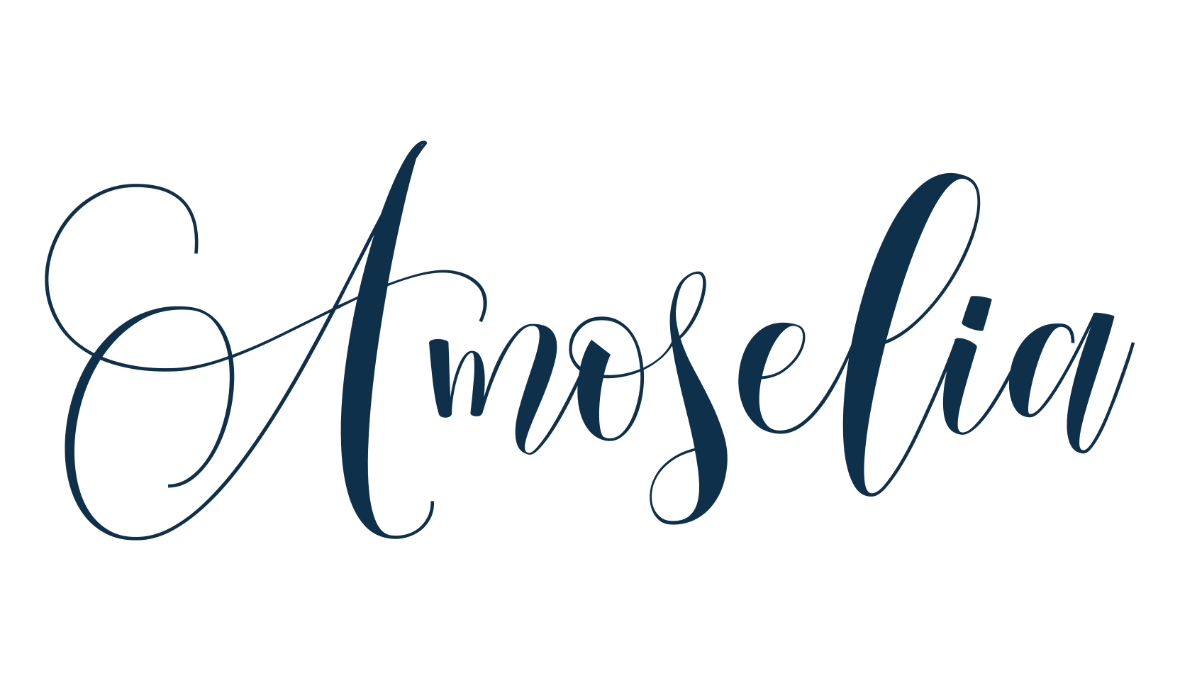 Amoselia, calligraphy font preview