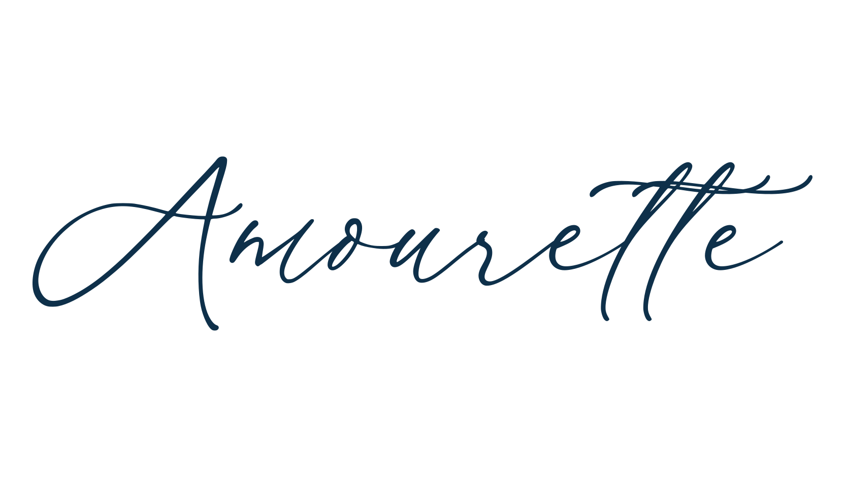 Amourette, script handwritten fancy decorative calligraphy font preview