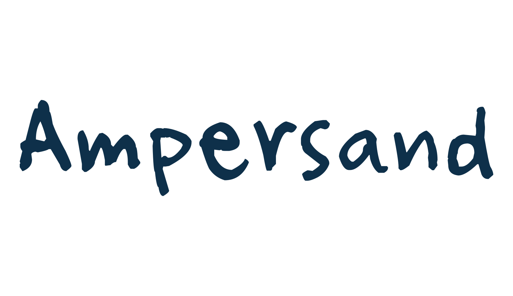 Ampersand, script handwritten fancy decorative calligraphy font preview