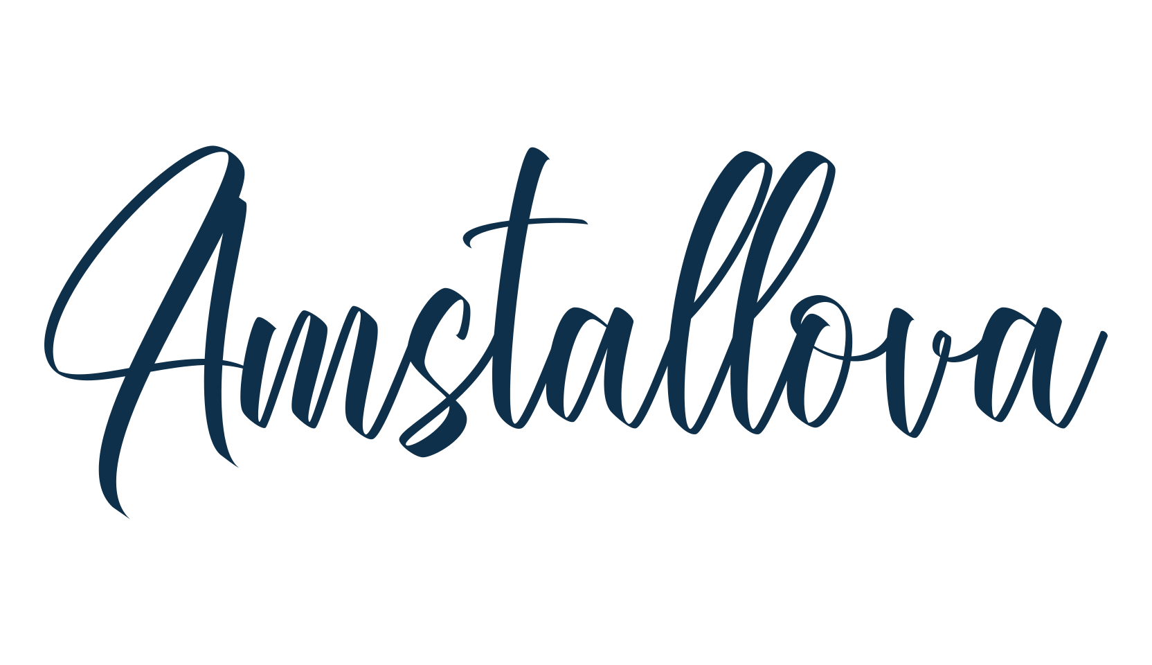 Amstallova, calligraphy font preview