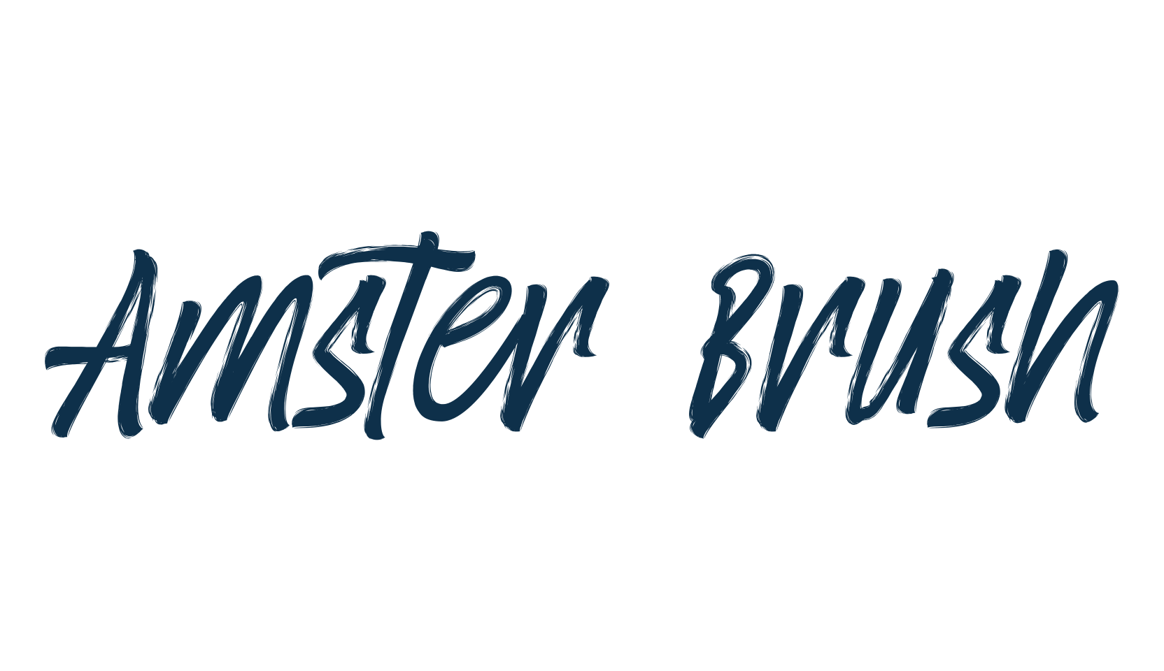 Amster Brush, brush font preview