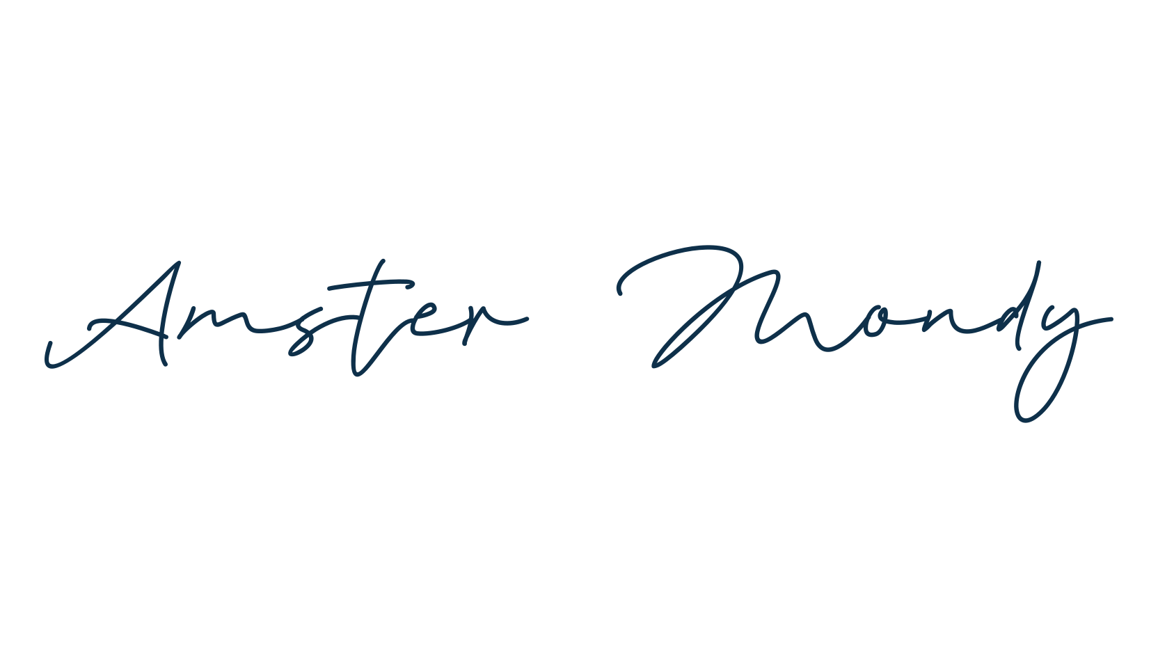 Amster Mondy, script handwritten fancy decorative calligraphy font preview