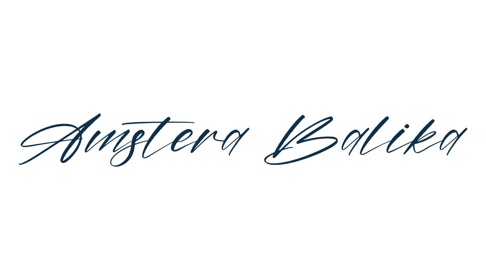 Amstera Balika, handwriting font preview
