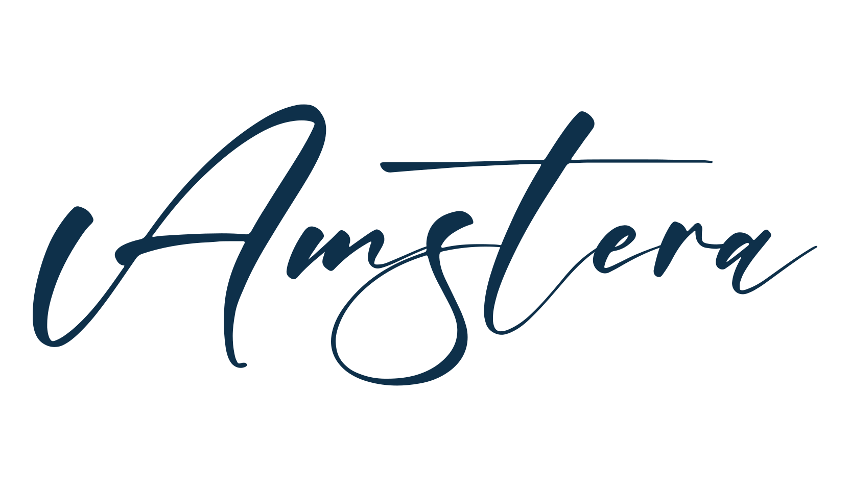 Amstera, script handwritten fancy decorative calligraphy font preview