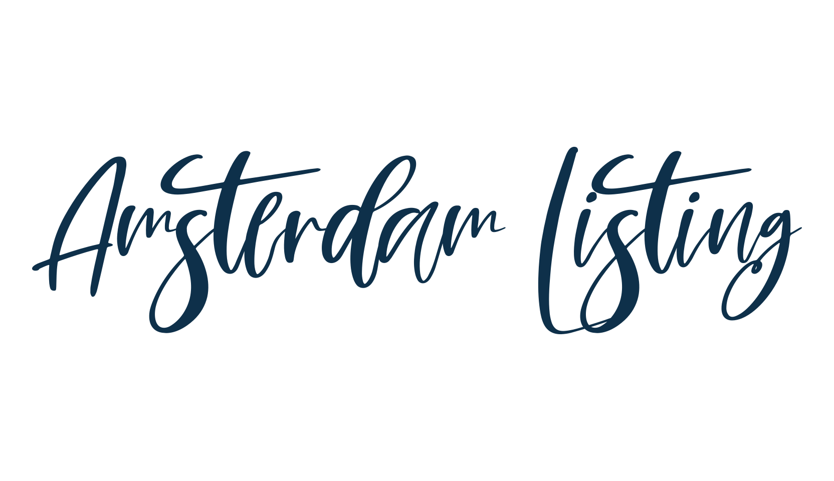 Amsterdam Listing, handwriting font preview