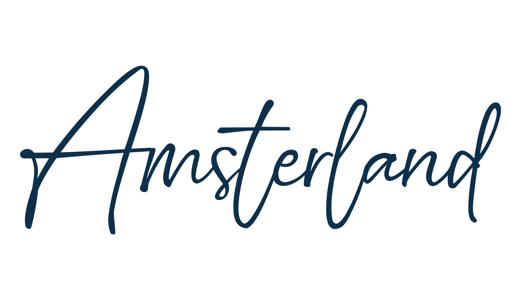 Amsterland, script handwritten fancy decorative calligraphy font preview