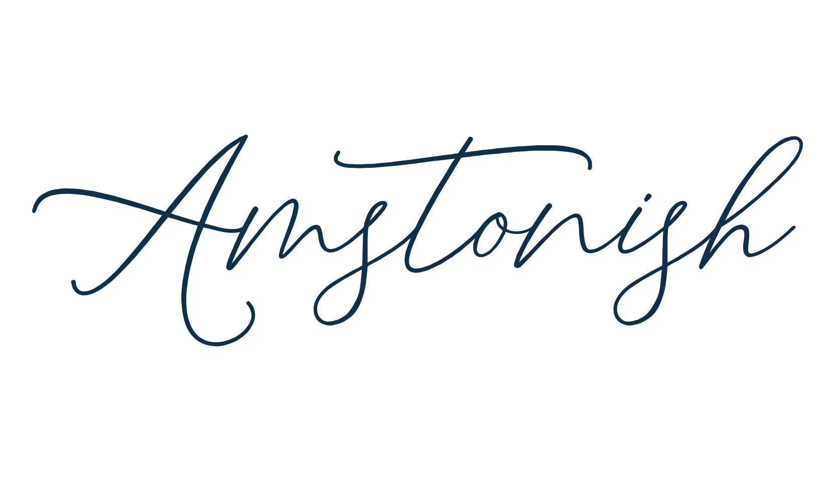 Amstonish, handwriting font preview