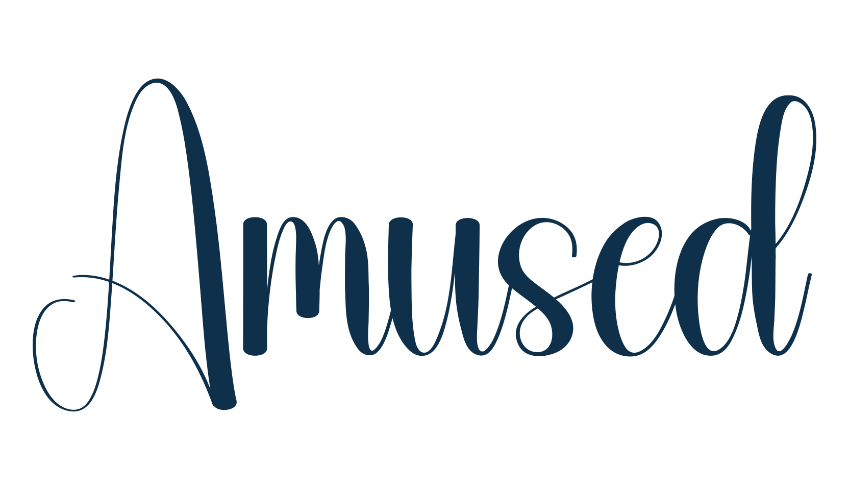 Amused, fancy decorative font preview