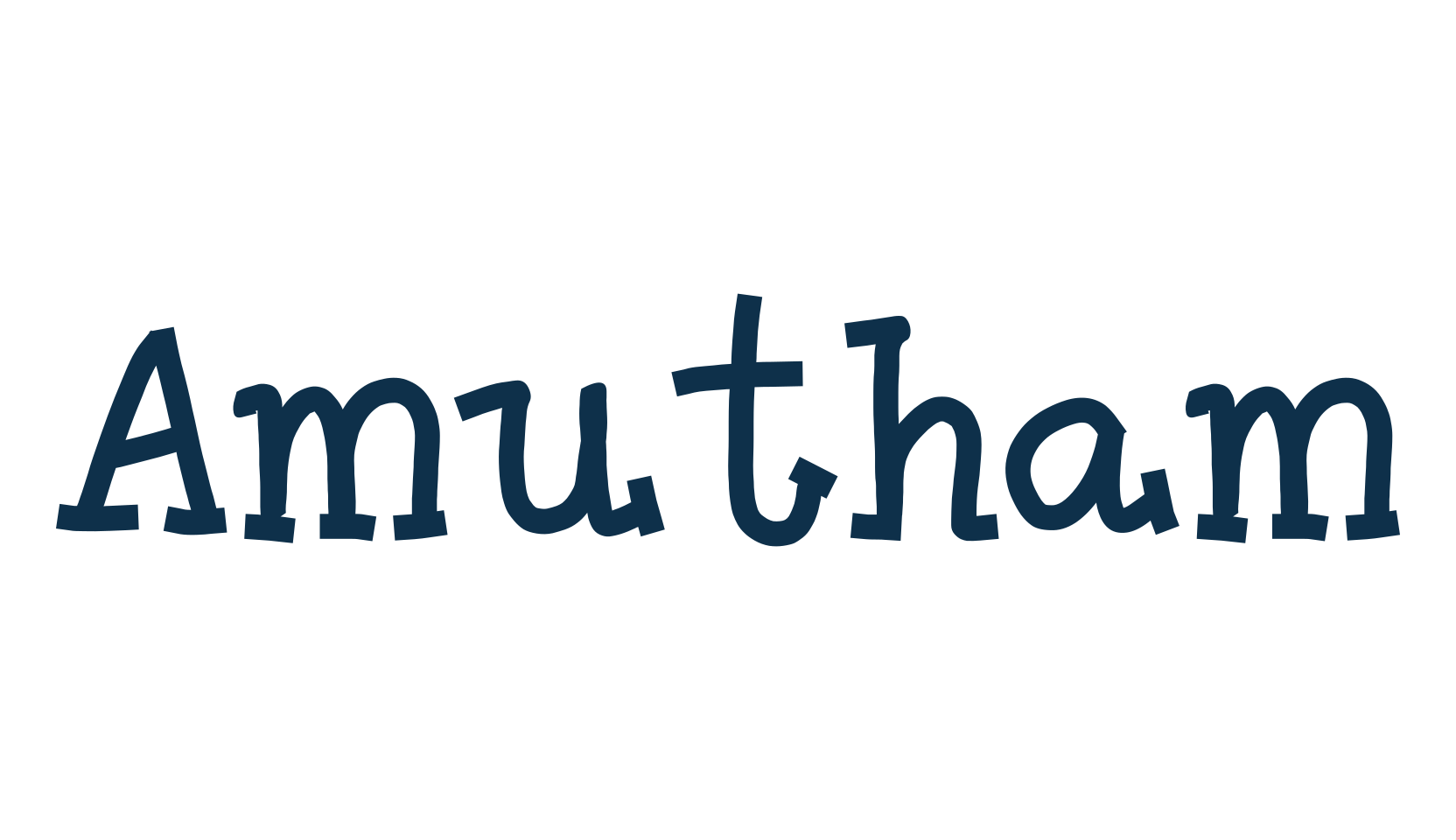 Amutham, cartoon font preview