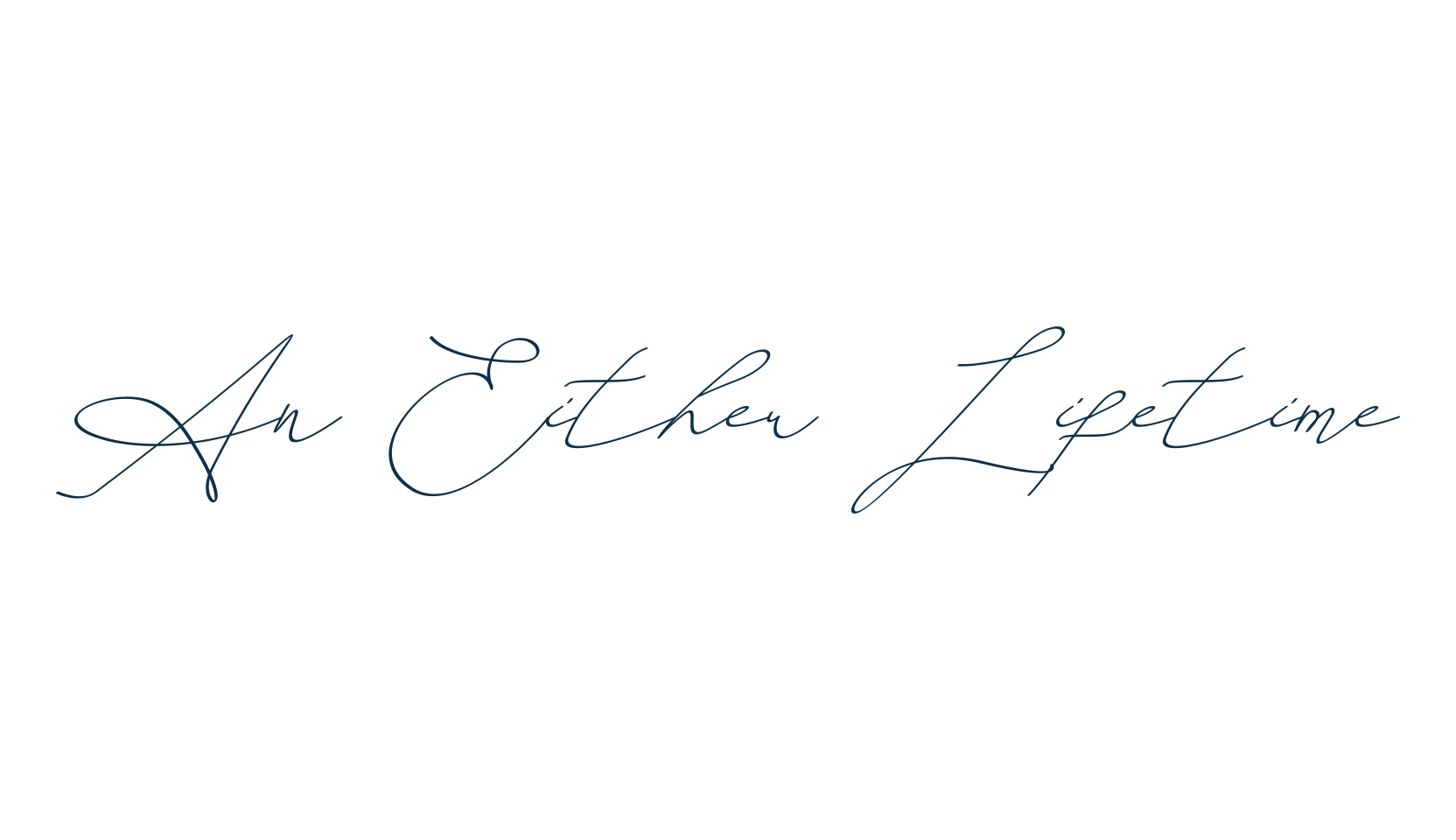 An Either Lifetime, handwriting font preview