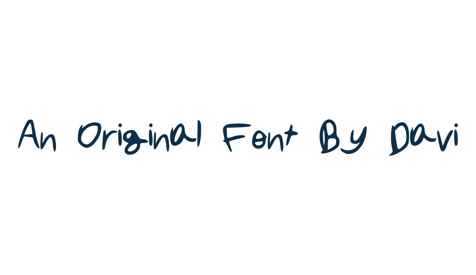 An Original Font By Davi, script handwritten fancy decorative calligraphy font preview