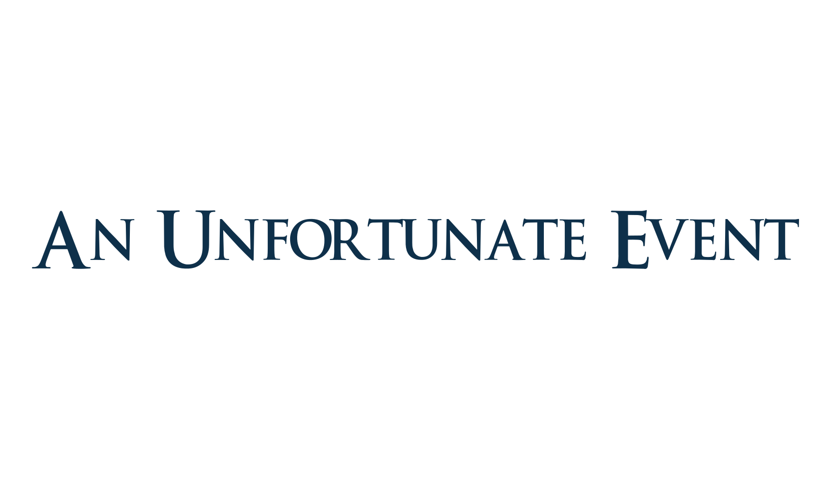 An Unfortunate Event, fancy distorted decorative font preview