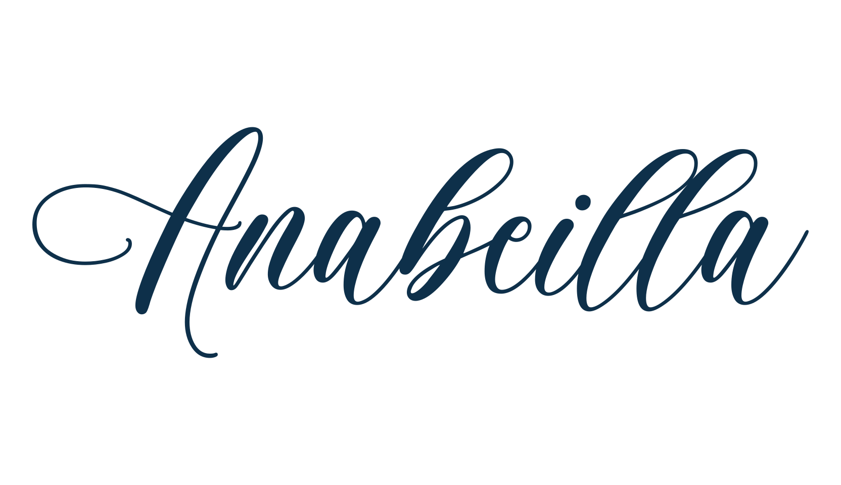Anabeilla, script calligraphy fancy decorative font preview