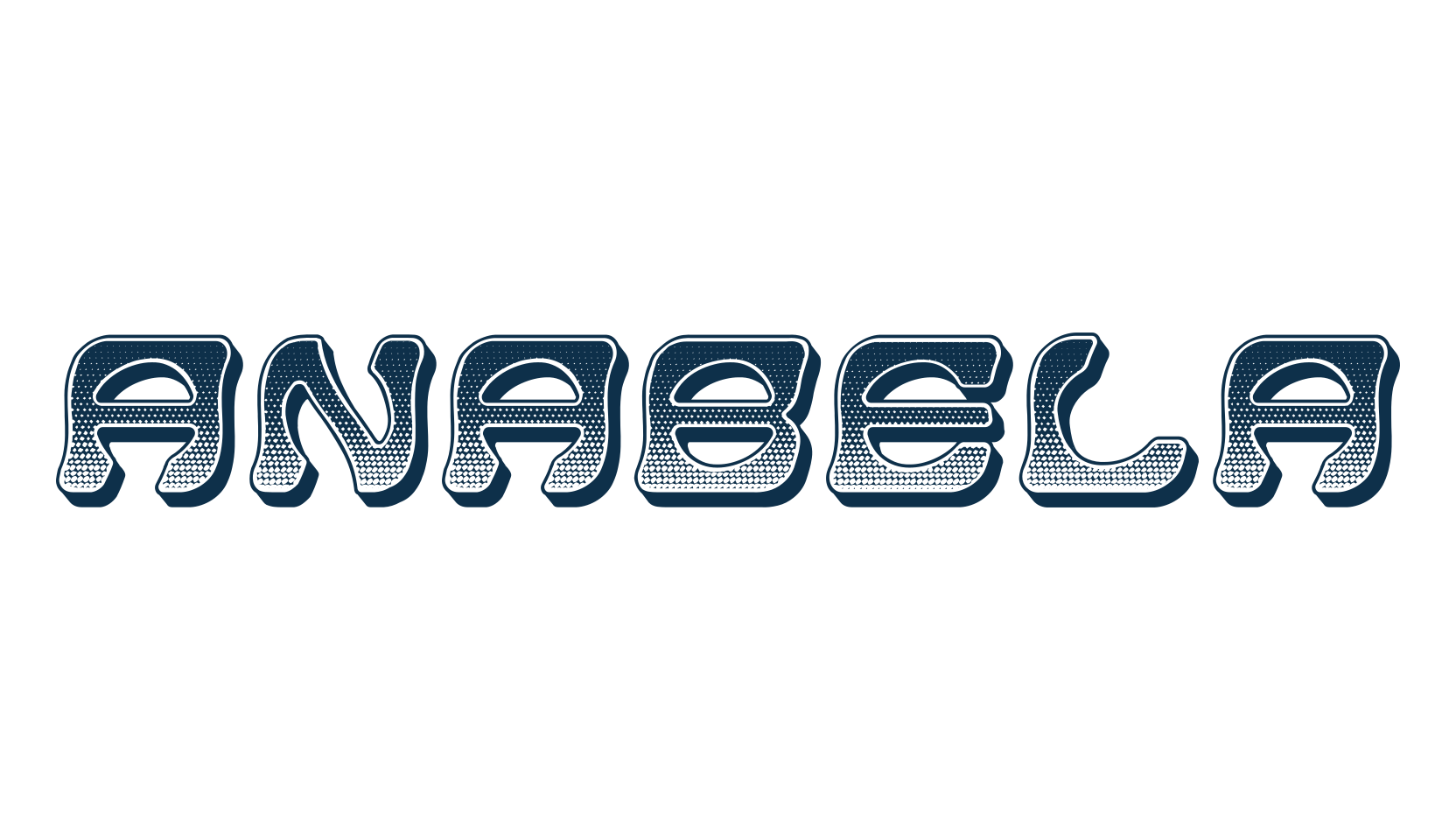 Anabela, retro font preview