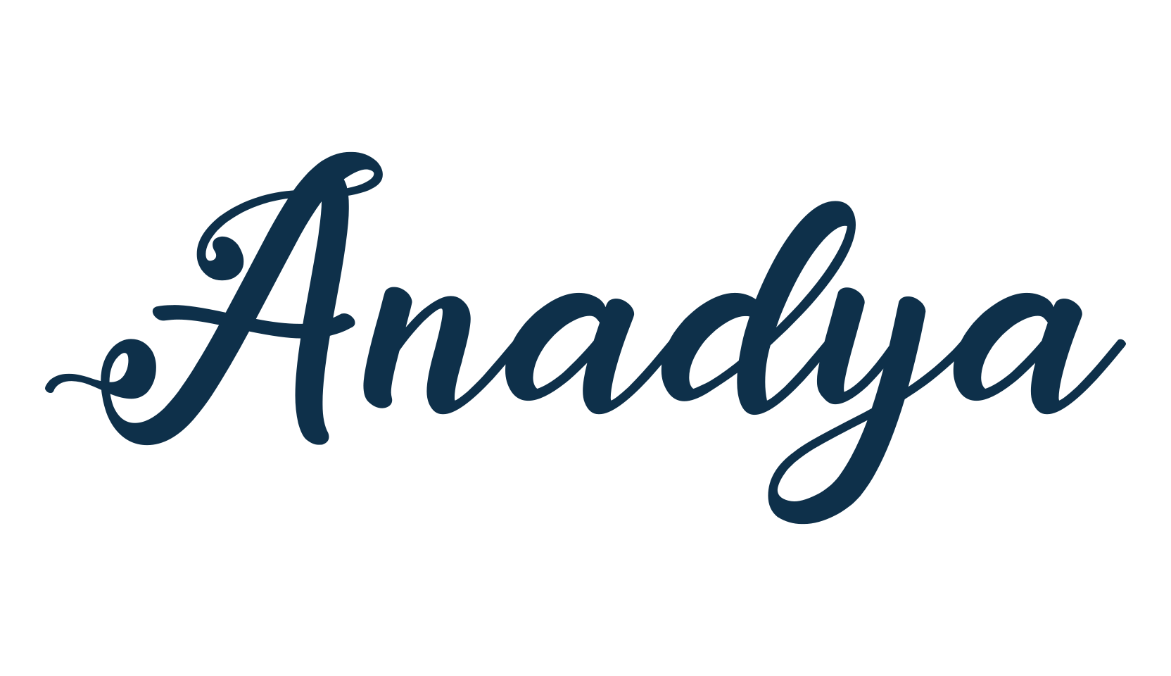 Anadya, calligraphy font preview