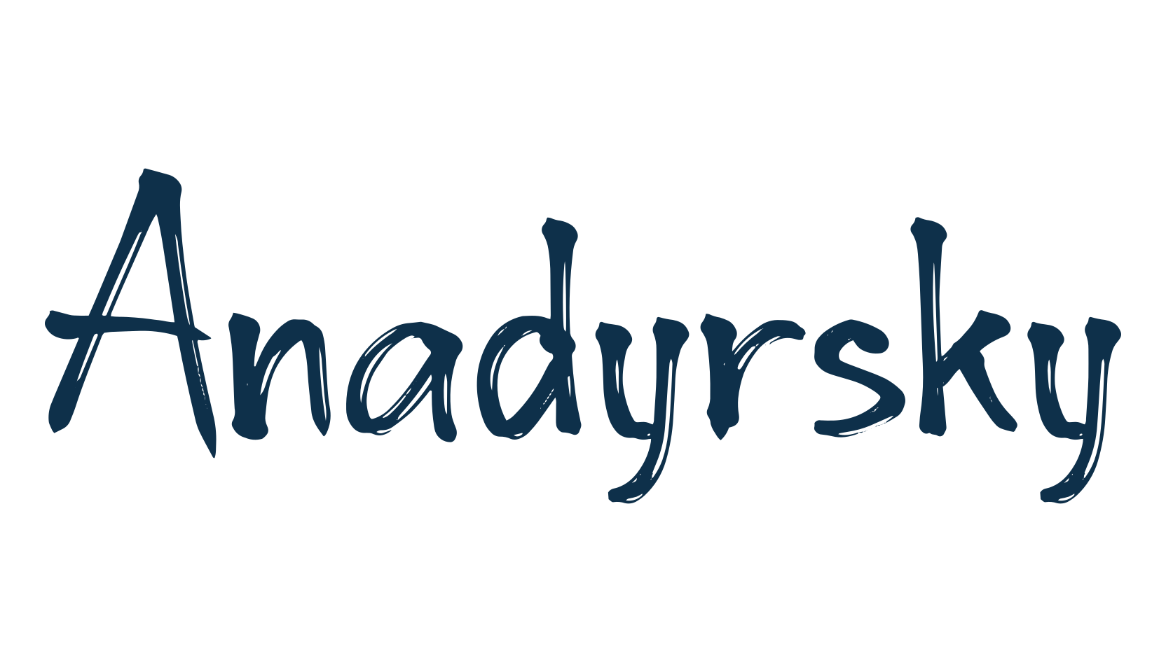 Anadyrsky, brush font preview