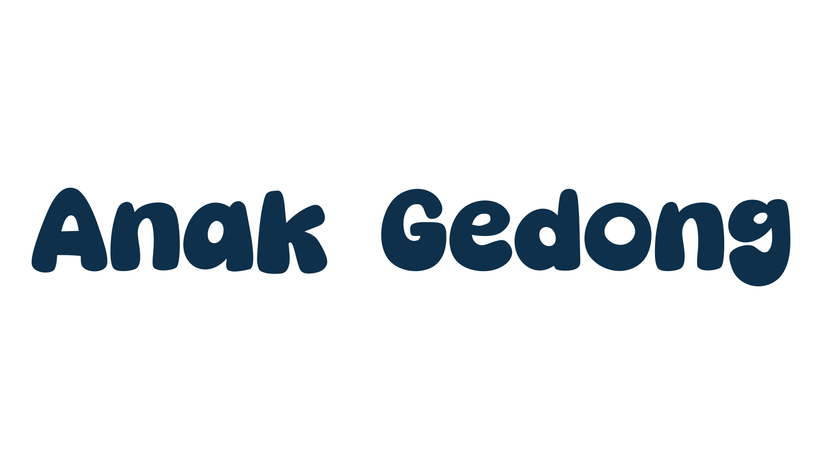 Anak Gedong, cartoon font preview