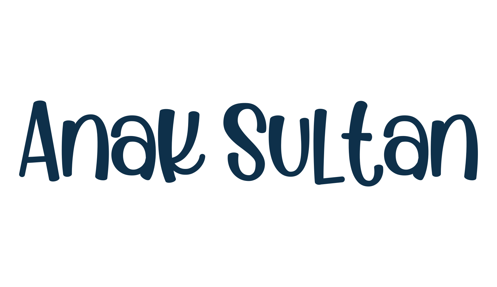 Anak Sultan, fancy cartoon decorative font preview