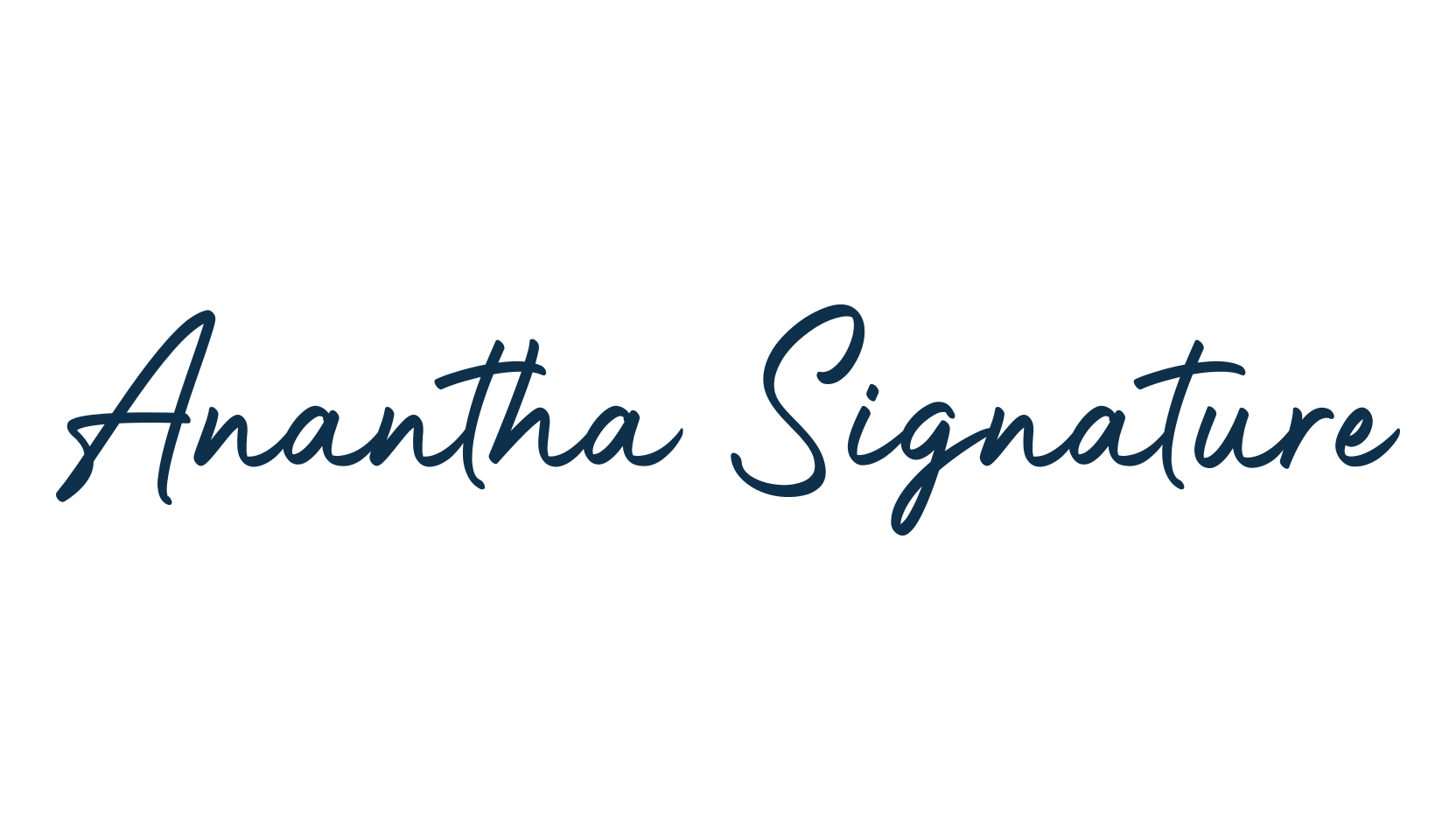 Anantha Signature, handwriting font preview