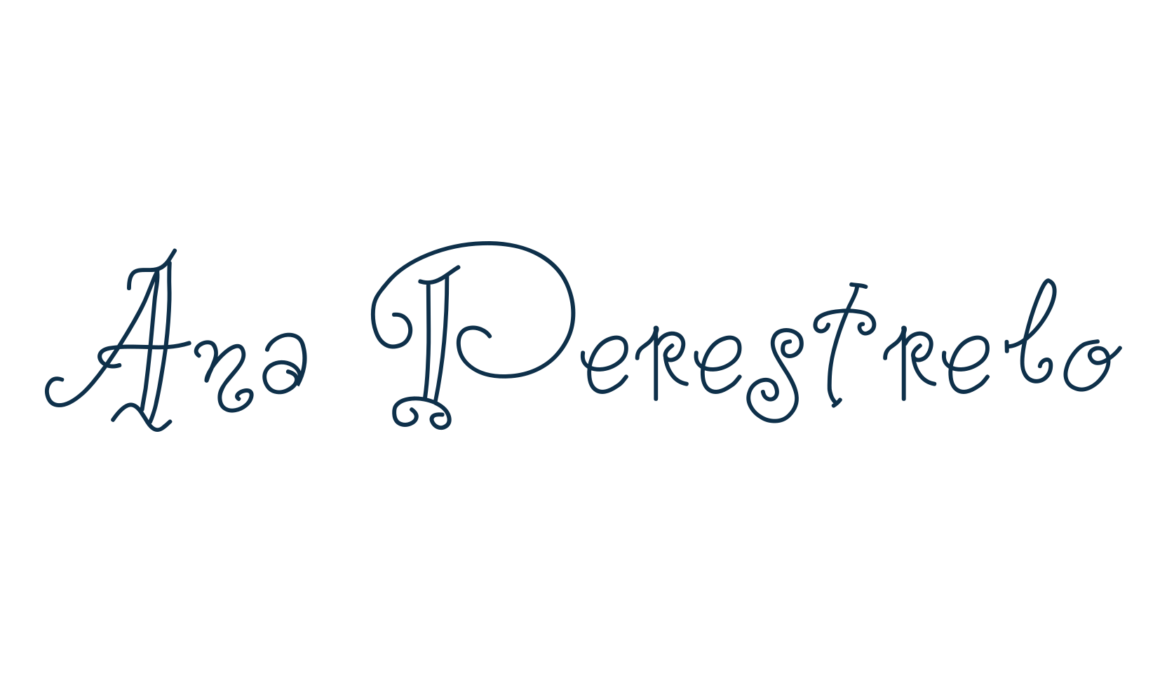 Ana Perestrelo, curly font preview