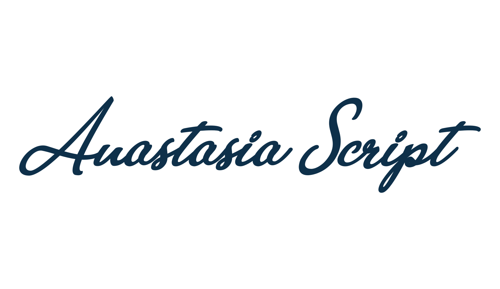 Anastasia Script, calligraphy font preview