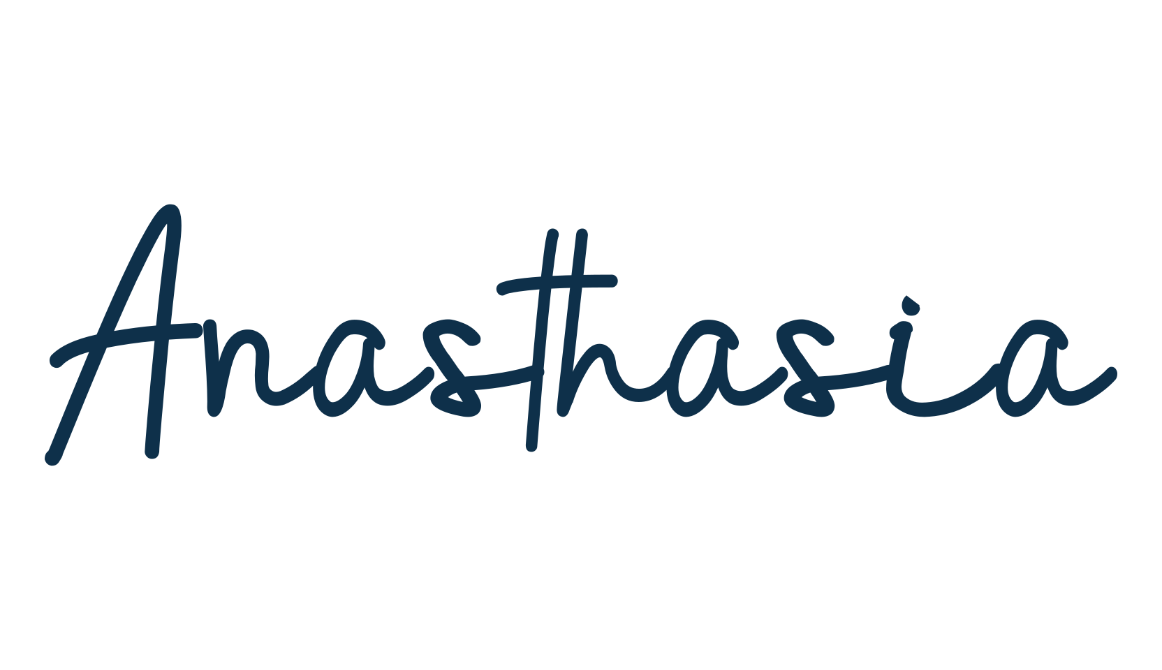 Anasthasia, handwriting font preview