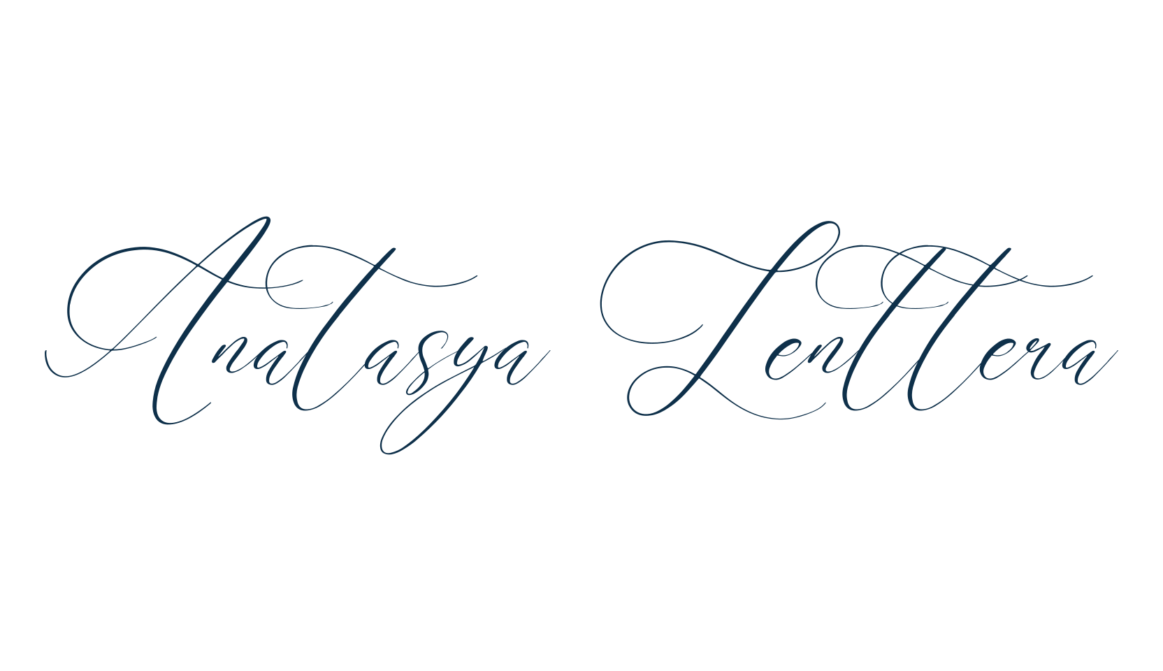 Anatasya Lenttera, script calligraphy fancy decorative font preview