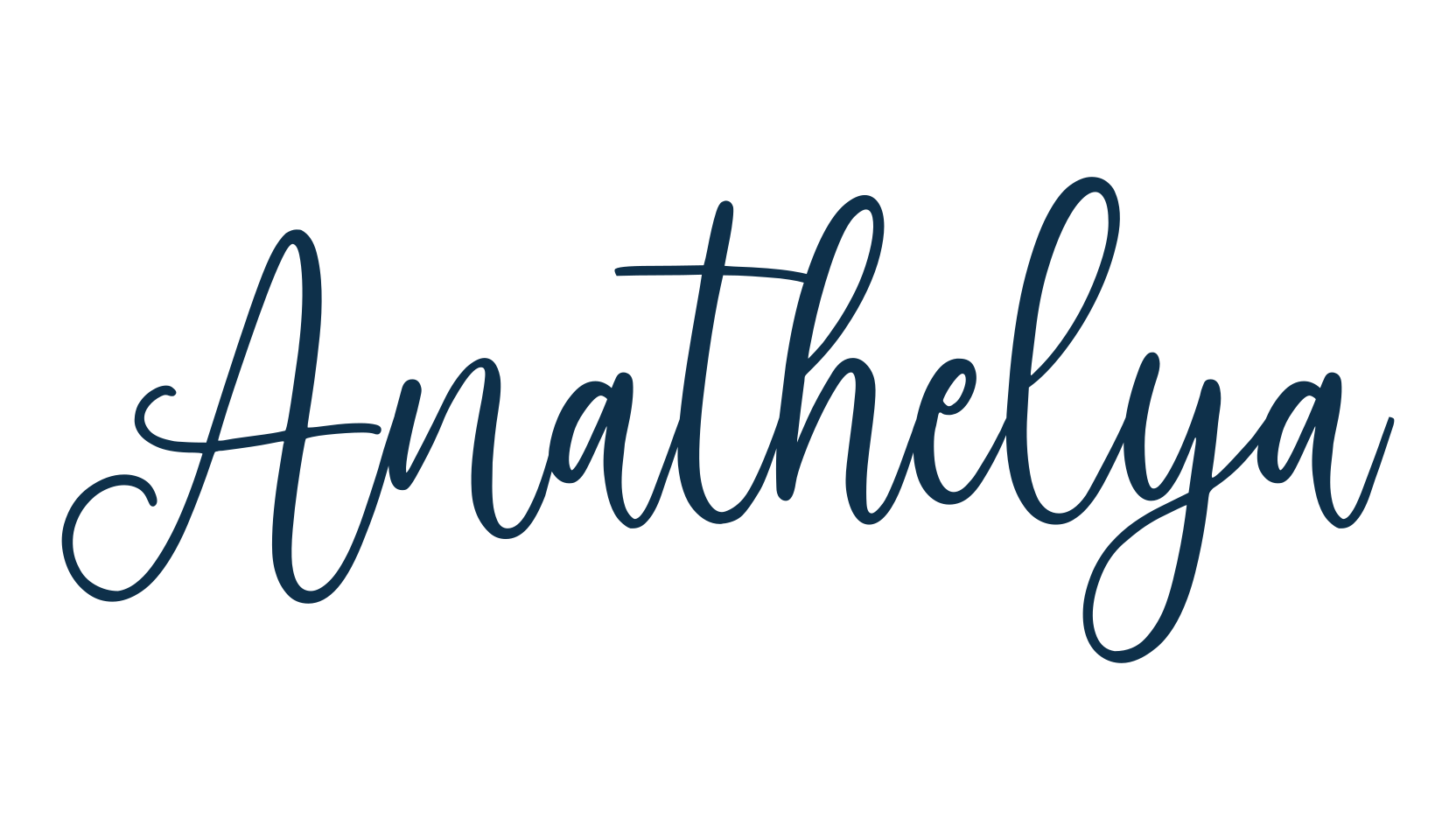 Anathelya, script calligraphy fancy decorative font preview