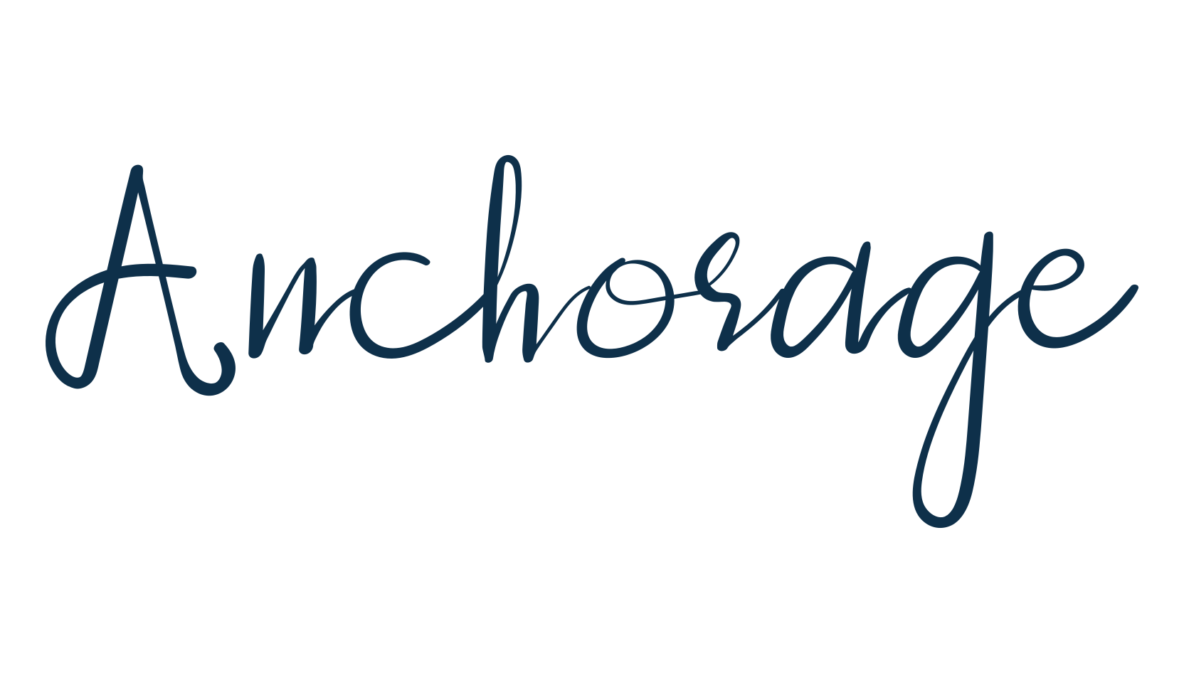 Anchorage, handwriting font preview