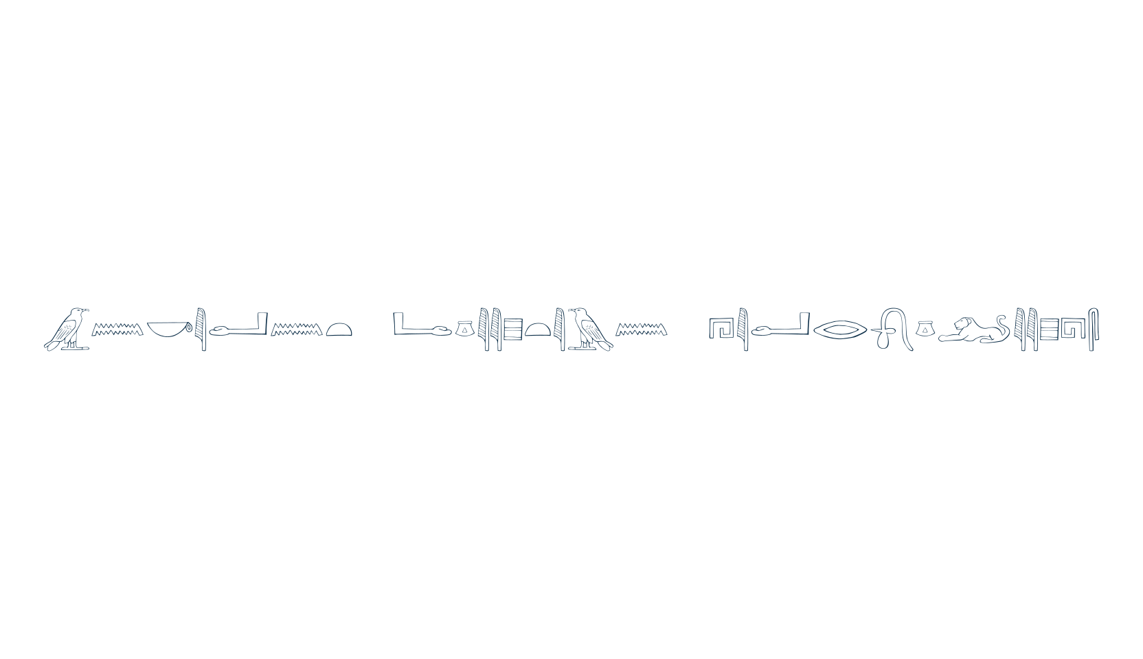 Ancient Egyptian Hieroglyphs, fancy decorative font preview