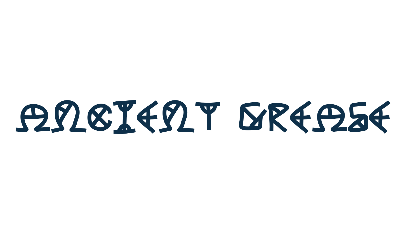 Ancient Grease, roman, greek font preview