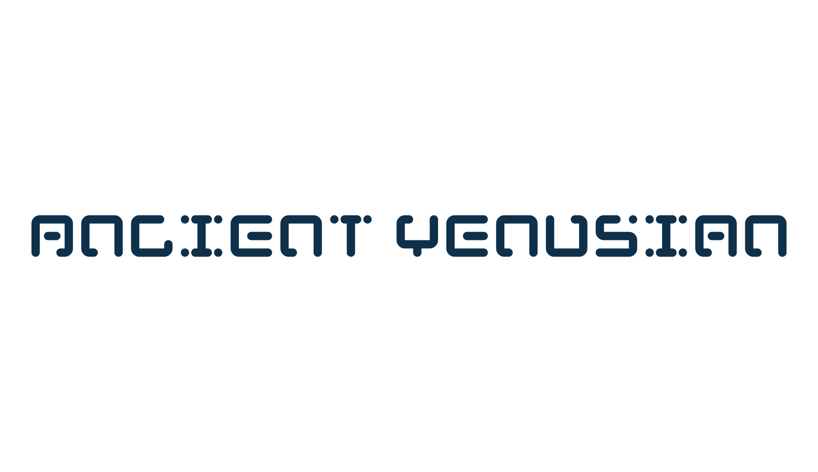 Ancient Venusian, techno sci-fi font preview