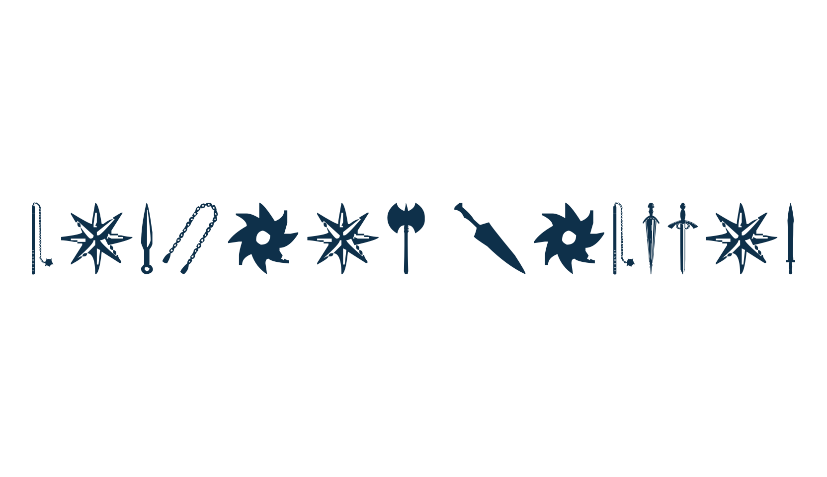 Ancient Weapons, display market font preview