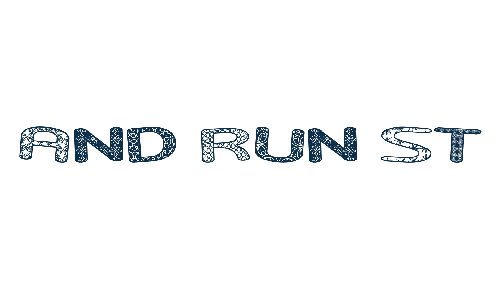 And Run ST, decorative font preview