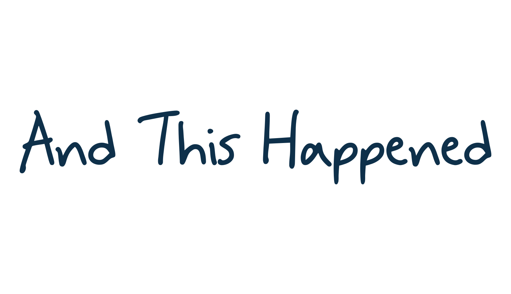 And This Happened, script handwritten fancy decorative calligraphy font preview