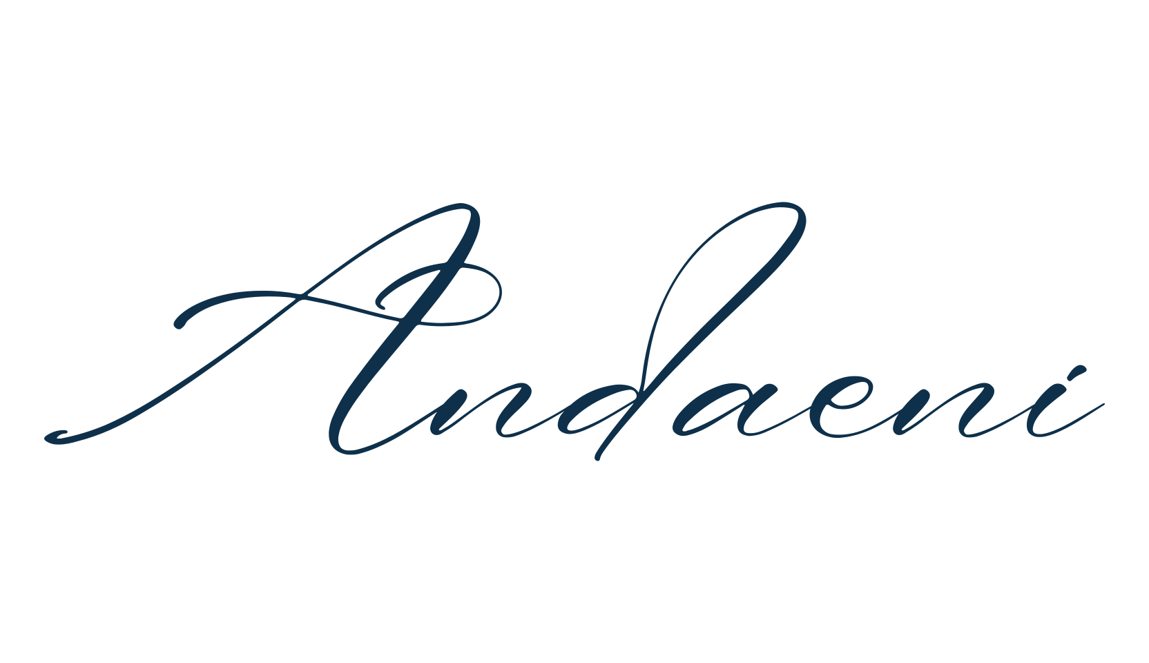 Andaeni, script calligraphy fancy decorative font preview