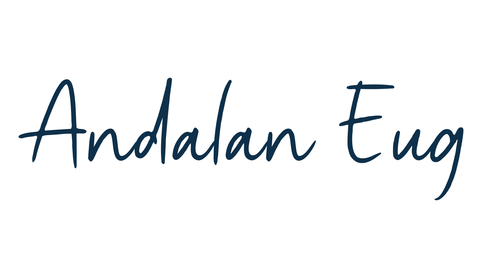 Andalan Eug, handwriting font preview